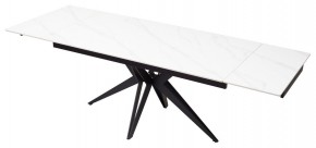 Стол FORIO 160 MATT WHITE MARBLE SOLID CERAMIC / BLACK, ®DISAUR в Талице - talica.mebel24.online | фото 6
