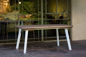 Стол Гармония раздвижной (Harmony Extendable) белый-капучино в Талице - talica.mebel24.online | фото 1