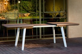 Стол Гармония раздвижной (Harmony Extendable) белый-капучино в Талице - talica.mebel24.online | фото 3