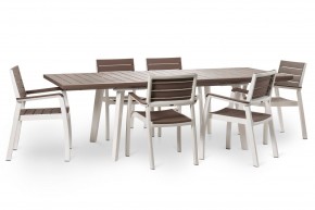 Стол Гармония раздвижной (Harmony Extendable) белый-капучино в Талице - talica.mebel24.online | фото 6