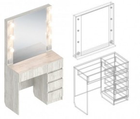 Стол гримерный - 2 (зеркало + стол) в Талице - talica.mebel24.online | фото 3
