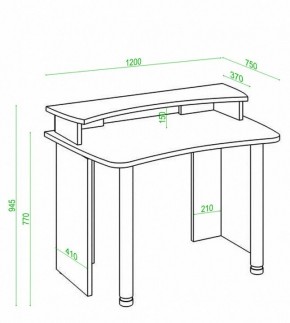 Стол компьютерный Домино Лайт СКЛ-Софт120+НКИЛ120 в Талице - talica.mebel24.online | фото 3