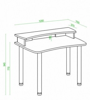Стол компьютерный Домино Лайт СКЛ-Софт120МО+НКИЛ120 в Талице - talica.mebel24.online | фото 2