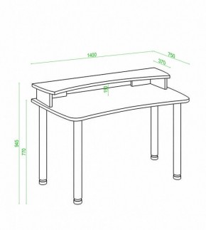 Стол компьютерный Домино Лайт СКЛ-Софт140МО+НКИЛ140 в Талице - talica.mebel24.online | фото 4