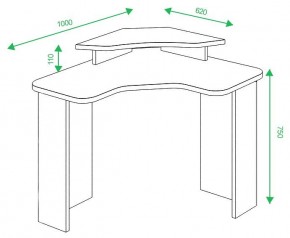 Стол компьютерный Домино Lite СКЛ-ИгрУгл100+НКИЛ-УГЛ в Талице - talica.mebel24.online | фото 3