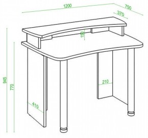 Стол компьютерный Домино lite СКЛ-Софт120+НКИЛ120 в Талице - talica.mebel24.online | фото 2