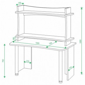 Стол компьютерный Домино lite СКЛ-Софт140+НКИЛ140 ВЛ в Талице - talica.mebel24.online | фото 2