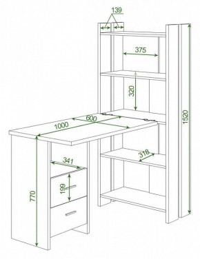 Стол компьютерный Домино Lite СТЛ-ОВ+С100Р в Талице - talica.mebel24.online | фото 2