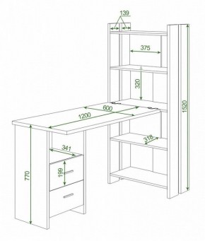 Стол компьютерный Домино Lite СТЛ-ОВ+С120Прям+ТЯЛ в Талице - talica.mebel24.online | фото 2