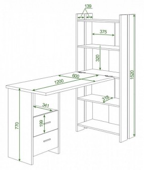 Стол компьютерный Домино Lite СТЛ-ОВ+С120Р в Талице - talica.mebel24.online | фото 2