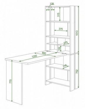 Стол компьютерный Домино Lite СТЛ-ОВХ+С120Прям без тумбы в Талице - talica.mebel24.online | фото 2