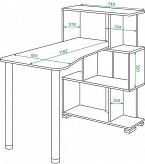 Стол компьютерный Домино нельсон СЛ-5-3СТ-2 в Талице - talica.mebel24.online | фото 2