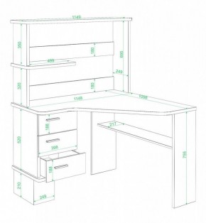 Стол компьютерный Домино СД-45 в Талице - talica.mebel24.online | фото 2