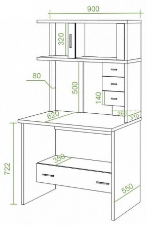 Стол компьютерный Домино СК-10М в Талице - talica.mebel24.online | фото 2