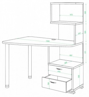 Стол компьютерный Домино СКМ-60 в Талице - talica.mebel24.online | фото 2