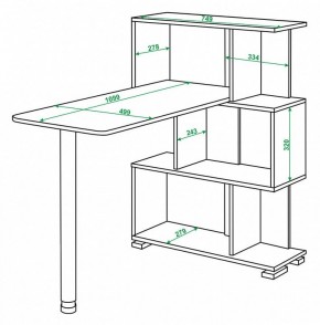 Стол компьютерный Домино СЛ-5-3СТ в Талице - talica.mebel24.online | фото 2