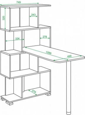 Стол компьютерный Домино СЛ-5-4СТ в Талице - talica.mebel24.online | фото 2