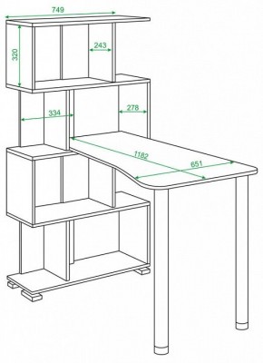 Стол компьютерный Домино СЛ-5-4СТ-2 в Талице - talica.mebel24.online | фото 2