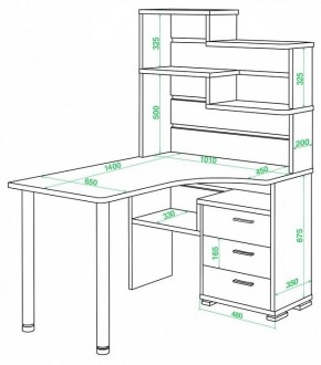 Стол компьютерный Домино СР-132-140 в Талице - talica.mebel24.online | фото 2