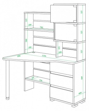 Стол компьютерный Домино СР-322 в Талице - talica.mebel24.online | фото 2