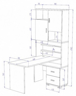 Стол компьютерный Домино СР-720/140 в Талице - talica.mebel24.online | фото 2