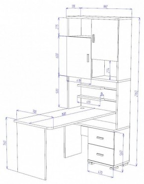 Стол компьютерный Домино СР-720/160 в Талице - talica.mebel24.online | фото 2