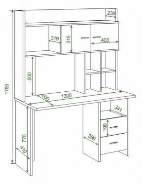 Стол компьютерный Нельсон Lite СКЛ-Прям130+НКЛХ-130 в Талице - talica.mebel24.online | фото 2