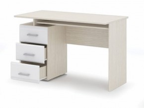 Стол компьютерный Симба Дуб белфорт-Белый глянец в Талице - talica.mebel24.online | фото 2