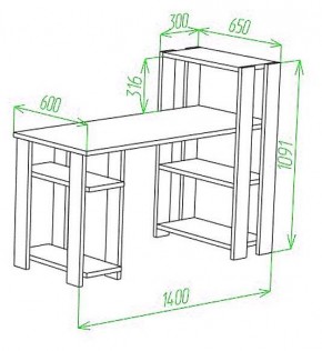 Стол компьютерный Slim СТН-110/140 в Талице - talica.mebel24.online | фото 2