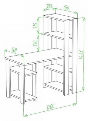 Стол компьютерный Slim СТН-145/120 в Талице - talica.mebel24.online | фото 2