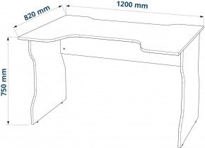Стол компьютерный ВАРДИГ K1 120x82, антрацит/фиолетовый в Талице - talica.mebel24.online | фото 3