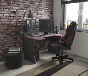 Стол компьютерный ВАРДИГ K1 120x82, антрацит/красный в Талице - talica.mebel24.online | фото 4