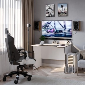 Стол компьютерный ВАРДИГ K2 100x82, белый/черный в Талице - talica.mebel24.online | фото 4