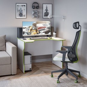 Стол компьютерный ВАРДИГ K2 100x82, белый/лайм в Талице - talica.mebel24.online | фото 4