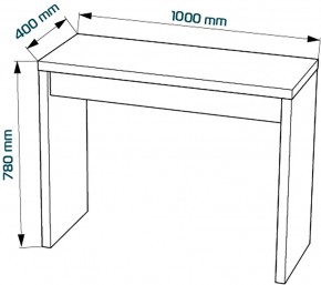 Стол косметический Энкель 100 белый в Талице - talica.mebel24.online | фото 2