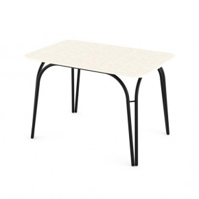 Стол кухонный Аркада пластик семолина бежевая В1 белый в Талице - talica.mebel24.online | фото 1
