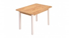 Стол ЛДСП (опоры белые) дуб вотан в Талице - talica.mebel24.online | фото