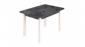 Стол ЛДСП (опоры белые) цемент темный в Талице - talica.mebel24.online | фото