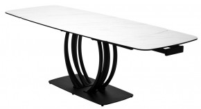 Стол MATERA 160 MARBLES KL-99 Белый мрамор матовый, итальянская керамика/ черный каркас, ®DISAUR в Талице - talica.mebel24.online | фото 8