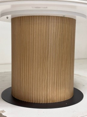 Стол MESA D120 цвет БЕЛЫЙ МРАМОР M326 / Каркас OAK, ®DISAUR в Талице - talica.mebel24.online | фото 4
