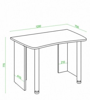 Стол офисный Домино Лайт СКЛ-Софт120 в Талице - talica.mebel24.online | фото 3