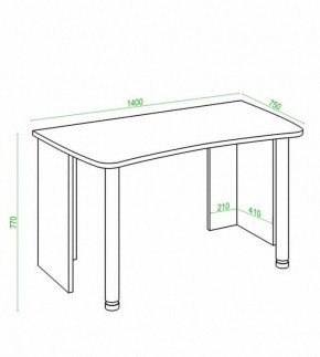 Стол офисный Домино Лайт СКЛ-Софт140 в Талице - talica.mebel24.online | фото 2