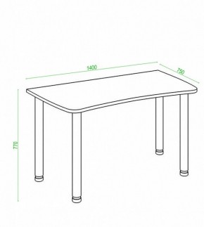 Стол офисный Домино Лайт СКЛ-Софт140МО в Талице - talica.mebel24.online | фото 2