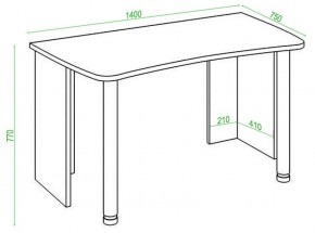 Стол офисный Домино Lite СКЛ-Софт140 в Талице - talica.mebel24.online | фото 2