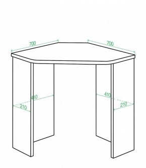 Стол письменный Домино Lite СКЛ-Угл70 в Талице - talica.mebel24.online | фото 2