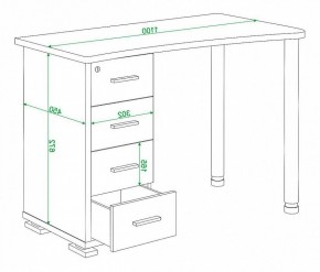 Стол письменный Домино нельсон СКМ-50 в Талице - talica.mebel24.online | фото 5