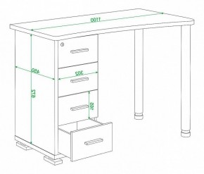 Стол письменный Домино нельсон СКМ-50 в Талице - talica.mebel24.online | фото 5