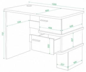 Стол письменный Домино СД-15 С в Талице - talica.mebel24.online | фото 2