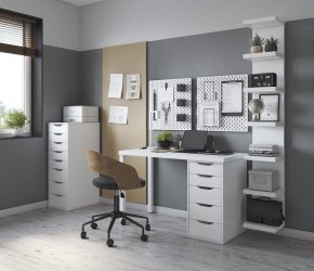 Стол письменный Ингар белый,120x75, с одной тумбой в Талице - talica.mebel24.online | фото 2