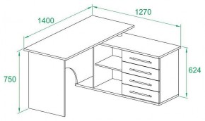 Стол письменный КСТ-109Л в Талице - talica.mebel24.online | фото 3